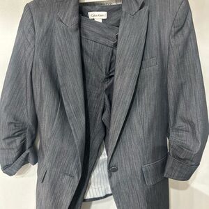 Calvin Klein Gray Women's Suit Blazer and Pants